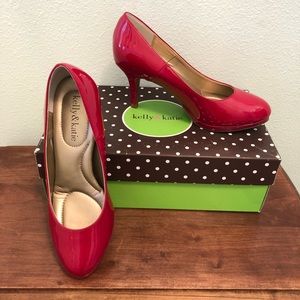Kelly & Katie red heeled shoes.
